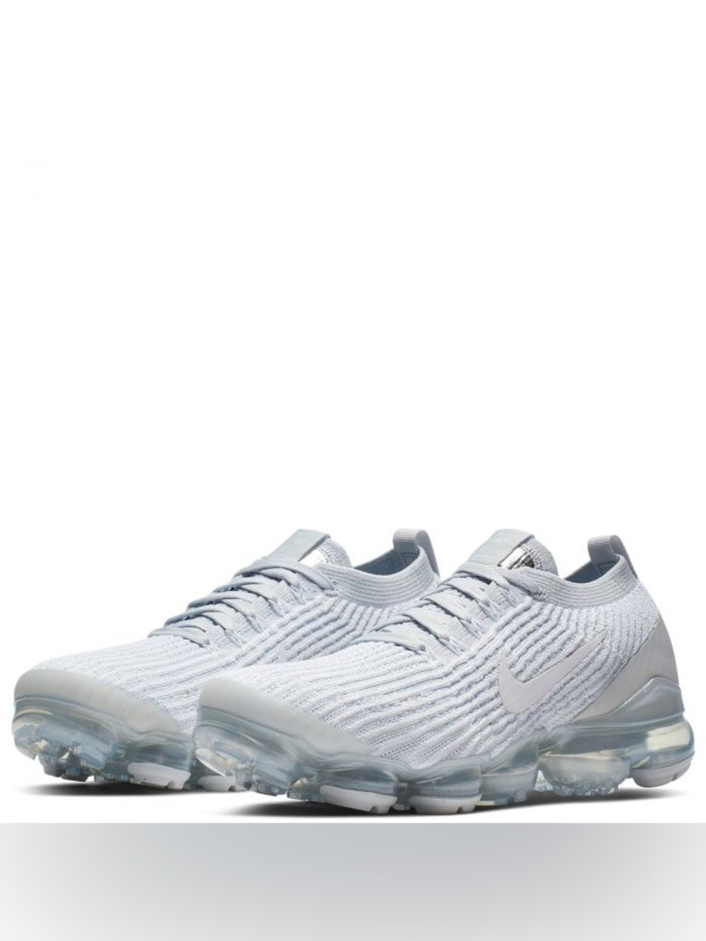Nike Light Gray Knit VaporMax Sneakers Women's Size 8
